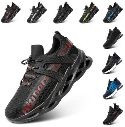 Hitmars Mens Safety Shoes Steel Toe Cap Work Shoes s1 s2 s3 s1p Safety Trainers for Women Saftybrand Men's Work & Utility Footwear 4 Red UK 10