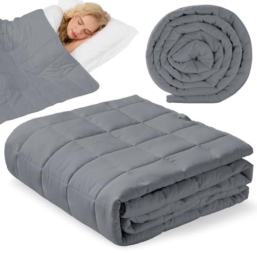 Autsel Manta Pesada 155x220cm 9kg, Weighted Blanket con Perlas de Vidrio, para Sueño Profundo y Alivio de Ansiedad