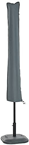 Outsunny Housse de Protection imperméable pour Parasol Droit avec Fermeture éclair et Cordon de Serrage Gris