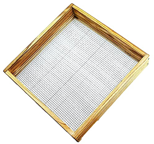 Limitoll suelo para jardinería, suelo madera 11.81 pulgadas para jardín, arena suelo duradero y reparable, tamiz para, suelo superior, musgo turba, hojas,