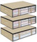 Underbed Storage Bags Clothes Storage Boxes - 40L Foldable Bedding Storage Containers with Reinforced Handles and Zippers Under Bed Storage Box for Blankets, Comforters, Bedding 3PACK (Beige)