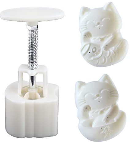 MinnowXY Mold 50g For Cat Shape Stamps Moon Cakes Moulds For Baking Mooncakes For Mid-Autumn