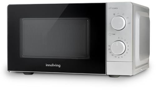Innoliving Forno a Microonde INN-860 da 20L, 700W, Design Compatto con Funzione Scongelamento e Timer, Facile da Usare, Perfetto per Cucine di Piccole Dimensioni, Design Moderno
