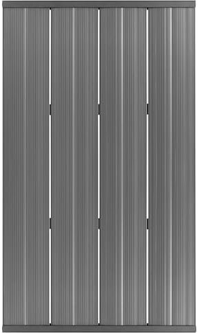 Beliani Moderno Pavimento Doccia da Giardino all'aperto Nero PVC Grigio Scuro