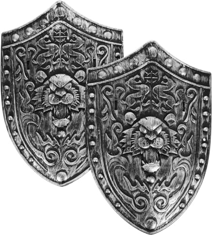 2 Pack Medieval Knight Shield Toys for Boys and Girls Halloween Costumes Accessories Plastic Lion Guard Sword Set for Boys Pretend Play
