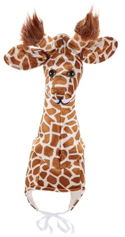 BESTonZON Giraffe Shaped Interactive Animal Hats for Cloth Performance Costume Photo Props for Parent Bonding and Playtime Activities