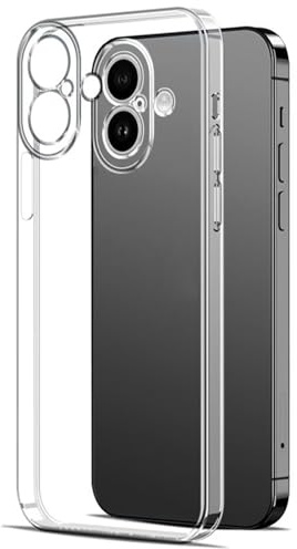 Glanzend Upgrade per iPhone 16, custodia protettiva per fotocamera (protezione militare), trasparente, resistente agli urti, sottile, in silicone, estremamente resistente, per iPhone 16, resistente