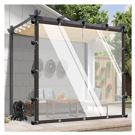 Bâche PVC imperméable personnalisable avec œillets pour l'extérieur - Panneaux latéraux (6 x 2,5 m) - Protection et utilisation polyvalente