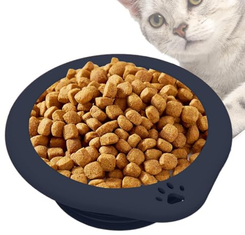 Zyntora Bol Pliable pour Chien,300 ML Bol Alimentaire Pliant avec - À Eau en Silicone pour Chiot | pour Le Voyage La Marche La Plage Les Activités Extérieures Les Chats Et Les Chiens