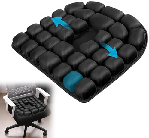 FARYODI Cuscino Antidecubito, Cuscino Gonfiabile Generico, Cuscino Ergonomico Gonfiabile con Cellule d'aria 3D, per Sedia da Ufficio, Portatile, Tappetino per Seduta, per Campeggio, Escursionismo, in