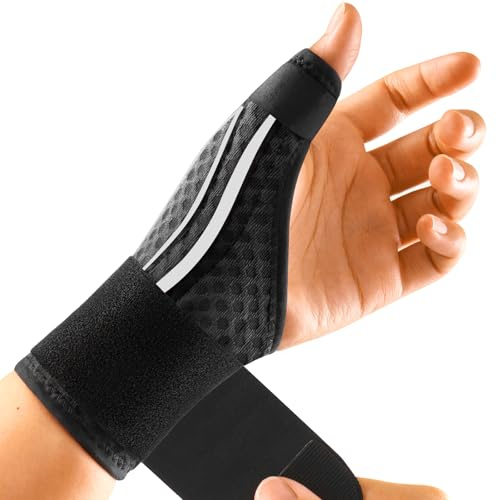 FREETOO Breathable Thumb Support for Arthritis.Thumb Splint Right Left | Open-Palm,Thumb Spica Splint,Wrist Thumb Brace,de Quervain syndrome,Sprain,Tendinitis,Trigger Finger;Sleeping,Working,Typing