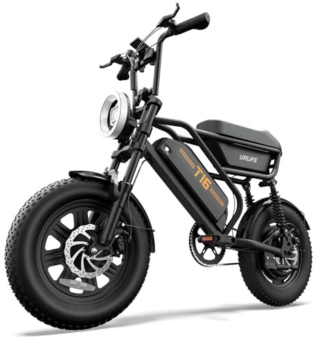 URLIFE Bici Elettrica per Adulti, 16 x 3.0, Batteria Rimovibile da 48V 13Ah e Motore Brushless da 250W, 100KM range, Bicicletta Elettrica per Pendolari, Doppia Sospensione, E bike per Adolescenti