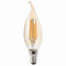 Xavax LED-Filament E14, 400lm ersetzt 35W, Windstoß-Kerze, amber, warmweiß