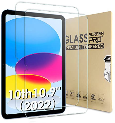 Bighan 2 Pack Screen Protector Compatible with iPad (A16) 11th/10th Generation (2025/2022,11 inch/10.9 Inch), 9H Hardness Tempered Glass Film Clear Anti-Bubble Full Coverage foil