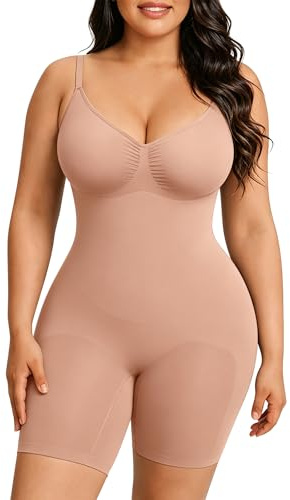Feelingirl Sömlösa Shapewear för Kvinnor Overbust Bodysuit Mage Kontroll Helkroppsformare Tummy Away Höftlyft med Justerbar Rem