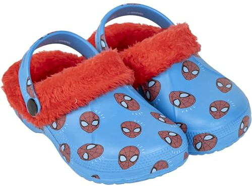 CERDÁ LIFE'S LITTLE MOMENTS | Zapatillas de Casa Zueco Borreguillo Spiderman – Cómodas y Antideslizantes con Forro Suave para Fans de Marvel