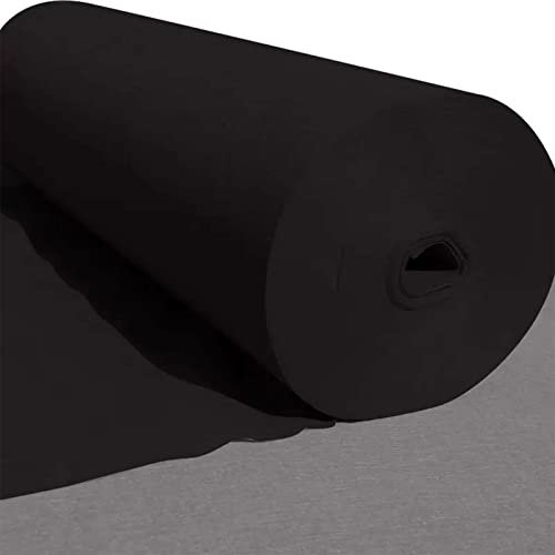 NHEISSCF Läufer für den Hochzeitsgang Schwarzer Läufer for Hochzeitsgänge, rutschfeste Teppichrolle, 1 Meter breit, Event-Läufer for Hochzeitskirchen, Außendekoration, Polyester, zuschneidbar(1x15m)