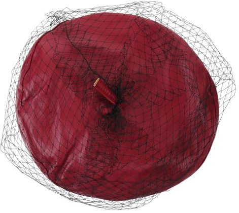 Holibanna Béret avec Voile pour Femme Chapeau Artiste Français Fascinateur Vintage pour Cheveux