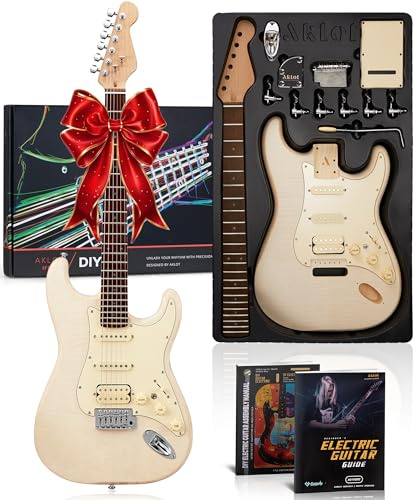 AKLOT DIY Electric Guitar – Premium Unassembled Electric Guitar Kit for Custom Guitar Building Enthusiasts