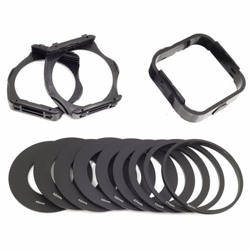 Filtro de Lente,Filtro Polarizador Juego de lentes de inserción cuadrada Juego de lentes de 24 colores Juego de lentes pancromáticas ND Lente cuadrada degradada Juego de filtros de 42 piezas(9 rings+2