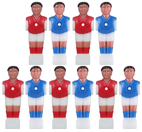 BCOATH 10 Unidades Figuras Futbolín para Mesa Jugadores Reemplazo con Colores Distintivos Accesorios Duraderos para Reparación y Diversión Familiar