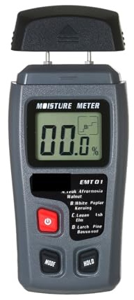 Medidor de humedad, Medidor de humedad madera LCD digital, comprobador con luz fondo verde, detector y fugas agua para jardín, granja(Type2)