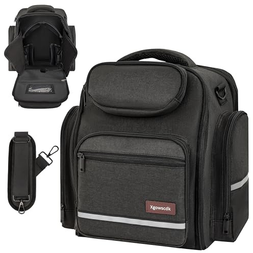 Sacoche de pilote pour casque d'aviation avec rembourrage, convient pour casque, iPad et accessoires de vol, plusieurs compartiments, bandoulière, cadeau pour pilotes, noir (sac uniquement)