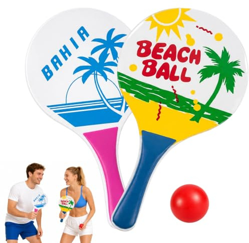 Bat and Ball Set for Kids, Outdoor Beach Play Set, Outdoor Sports Equipment for Family Games in Parks and Gardens, Complete Play Set for Skill Development and Coordination Training