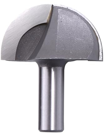 ROOCBIT Core Box Router Bit 1/2 Zoll Schaft Rundnase Cove Box Router Bit 1-3/8 Zoll Schnittdurchmesser Holzbearbeitung Fräser Werkzeug