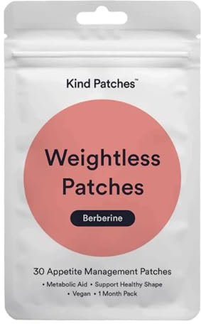 Kind Patches | Berberine Patches | Healthy Shape Support | Botanical Plant-Based Formula with Berberine, Chromium & Vitamin B Complex | 30 Vegan Patches | Packaging May Vary