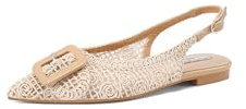 QUEEN HELENA Ballerine Eleganti Scarpe Basse con Cinturino Donna ZM9997 (Beige, Sistema Taglie Calzature EU, Adulto, Donna, Numero, Media, 38)
