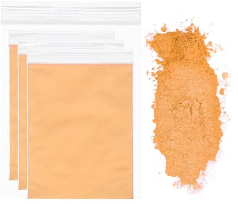 sourcing map 15g/0.53oz Mica Powder, Natural Resin Epoxy 400 Mesh Pearlescent Color Pigment Powders for Casting Resin, Car Paint, Candle Making, DIY Nail Art and Crafts, Orange Yellow