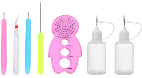 PRETYZOOM Kit Strumenti per Arrotolare la Carta 7 Pezzi per Quilling Fai da Te Penna e Ago per Quilling di Carta Set Creativo per Hobby Artigianali e Progetti Scolastici Colore Casuale