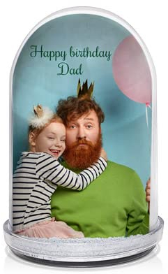 Palla di neve personalizzata XXL. Ornamenti natalizi originali. Decorazione natalizia. Palla neve natale personalizzato. Palline di Natale personalizzate. Regali di Natale per i nonni. Festa del papà