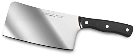 LACOR 39018 - Coltello da macellaio professionale, in acciaio inossidabile, manico ergonomico, misura foglie, 17 x 8 cm, colore: Nero