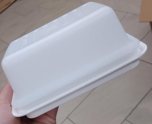 New Tupperware Impressions Butterdose, Kunststoff, Weiß, 16,5 x 11,0 x 7,0 cm