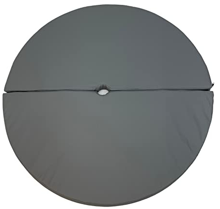 FORTISLINE - Tappetino per Pole Dance Grigio, Protezione Anti-Caduta, Tappetino da Ballo 2 Pezzi, Diametro 120 x 10 cm, Asta Fitness Antiscivolo, Salvaspazio, Protezione per l'allenamento, Lifestyle