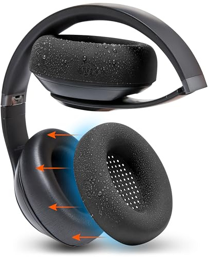 WC SweatZ Studio Pro - Patented Protective Silicone Earpad Covers for Beats Studio Pro Made by Wicked Cushions | Sweatproof & Easily Washable | Black