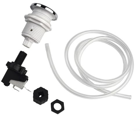 Interrupteur à bouton-poussoir marche/arrêt pour baignoire, spa, piscine à jet pour baignoire, spa, baignoire à jet, tube d'élimination pneumatique, kit de bouton de pression d'air pneumatique, outils