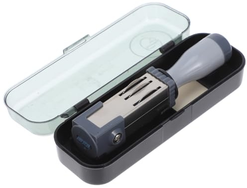 NUOBESTY Portable Date Stamper Handheld Rolling Date Stamp for Document Contracts Certificates Multi-Use Office Stamp