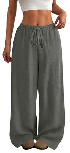 Uwdiohq Mes Commandes en Cours Pantalon Femme avec Poche Cargo Coupe Droite Lin Été Jogging Impermeable Professionnel Parachute Legging Simili Cuir Fluide Plage Spandex Strech