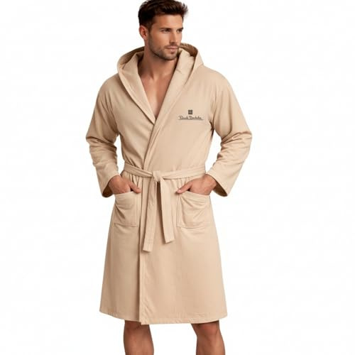 Intimitaly Renato Balestra - Accappatoio in Microfibra Uomo e Donna - Unisex con Cappuccio, Tasche e Cintura, Leggero e Morbido, per Viaggio, Piscina, Palestra