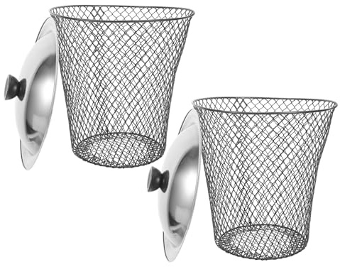 BESPORTBLE Bidone per Compost in Metallo da Esterno con Coperchio, Contenitore per Compostaggio Interrato a Vermi, Cestino per Rifiuti da Giardino Resistente alle Intemperie, Set da 2 Pezzi