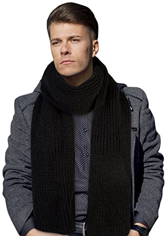 Écharpe pour Femme Écharpe pour Homme Écharpe Chaude D'hiver Écharpe Tricotée Douce pour Hommes Écharpe D'hiver