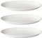 Harfield Roltex White Small Oval Plate Food Platter Pack of 3 Virtually Unbreakable Polycarbonate 24x17cm
