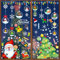 Vetrofanie Natalizie, 280PCS Addobbi Natalizi Vetrofanie Natale decorazioni natalizie a doppio lato, PVC Adesivi Natalizi Finestre statici riutilizzabili per finestre di Natale