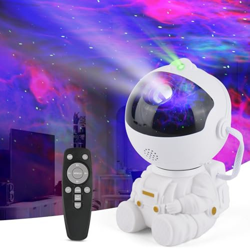 Proiettore Stelle LED Astronauta Cielo Stellato, Lampada Luce Nebulosa 360° Regolabile con Timer e Telecomando, Luce Notturna per Bambini/Adulti/Regalo/Decorazioni
