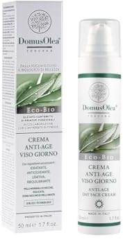 CREMA ANTI-AGE VISO GIORNO – Idratante e Riequilibrante – Con Elicriso, Vit. A, C, E e Acido Ialuronico – Pelle Normale Secca e Delicata - Texture Leggera - Airless 50ml – Domus Olea Toscana