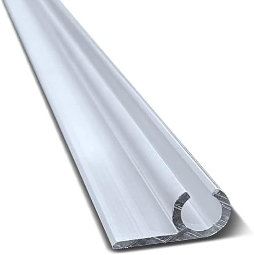 Etomvoop 6 Piezas Carril de Toldo de Aluminio de 60cm Canal C Tira Kador 90° para Todas las Caravanas Furgonetas Camper Autocaravanas