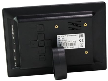Genérico Marco de Fotos Digital LED de 7 Pulgadas 800X480 con Reproductor de Fotos y Vídeos Compatible con USB y Tarjetas hasta 32 GB Pantalla Clara para Uso Escritorio y Pared